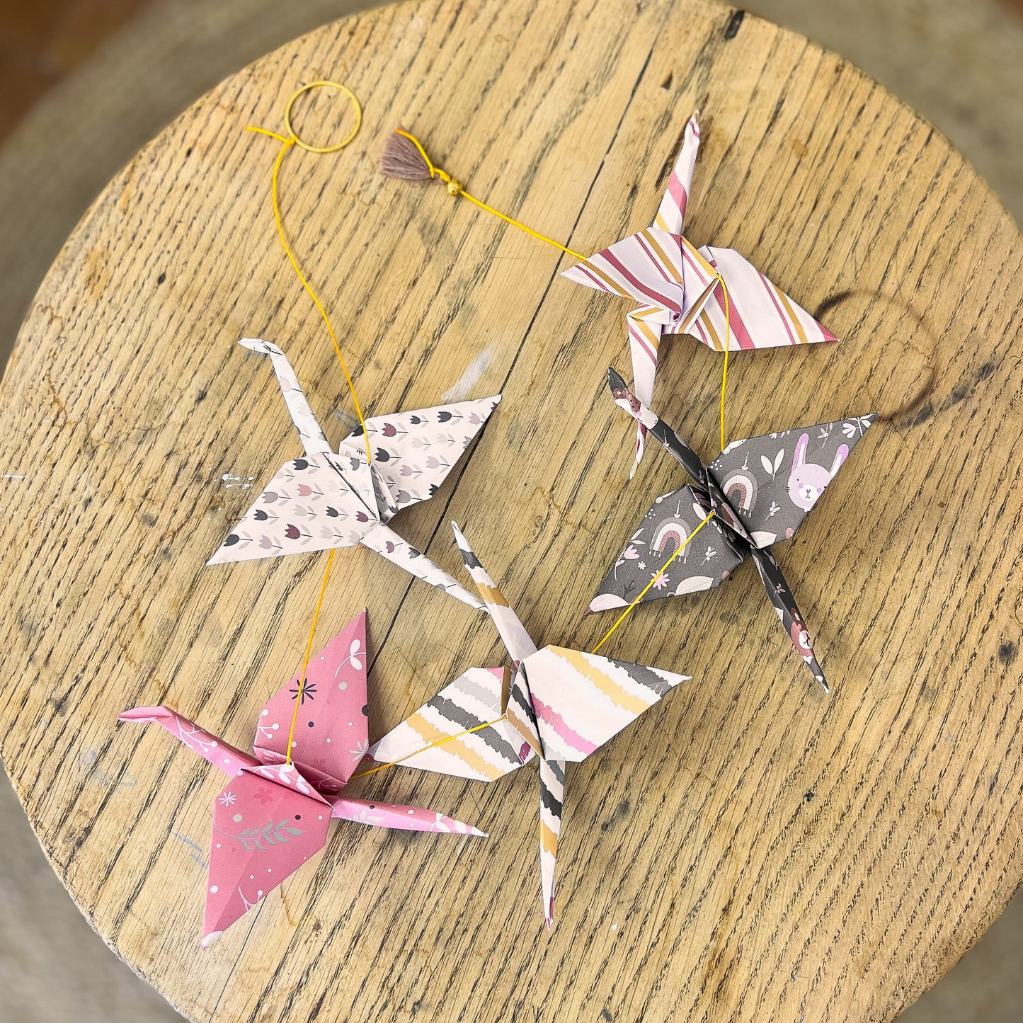 Guirlande Origami 5 oiseaux