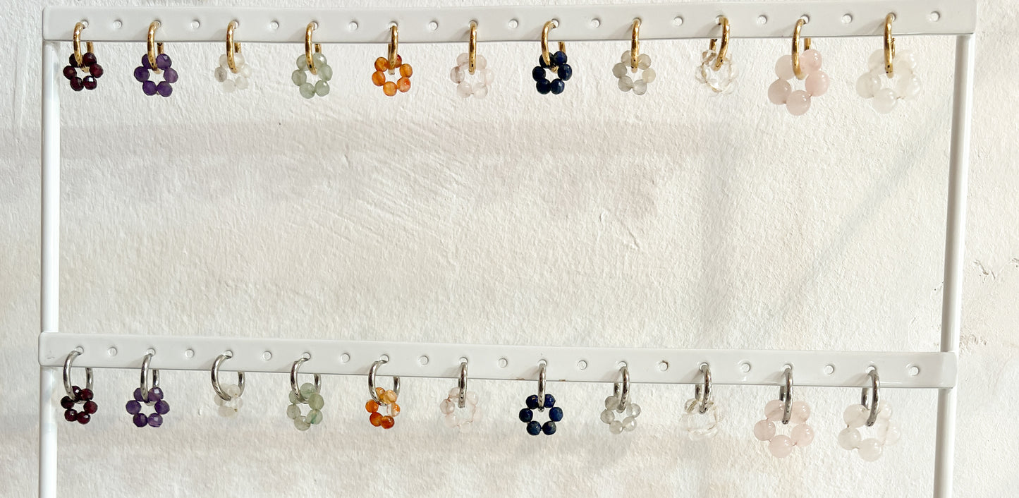 Mini Boucles créoles seules - inox argenté ou plaqué or