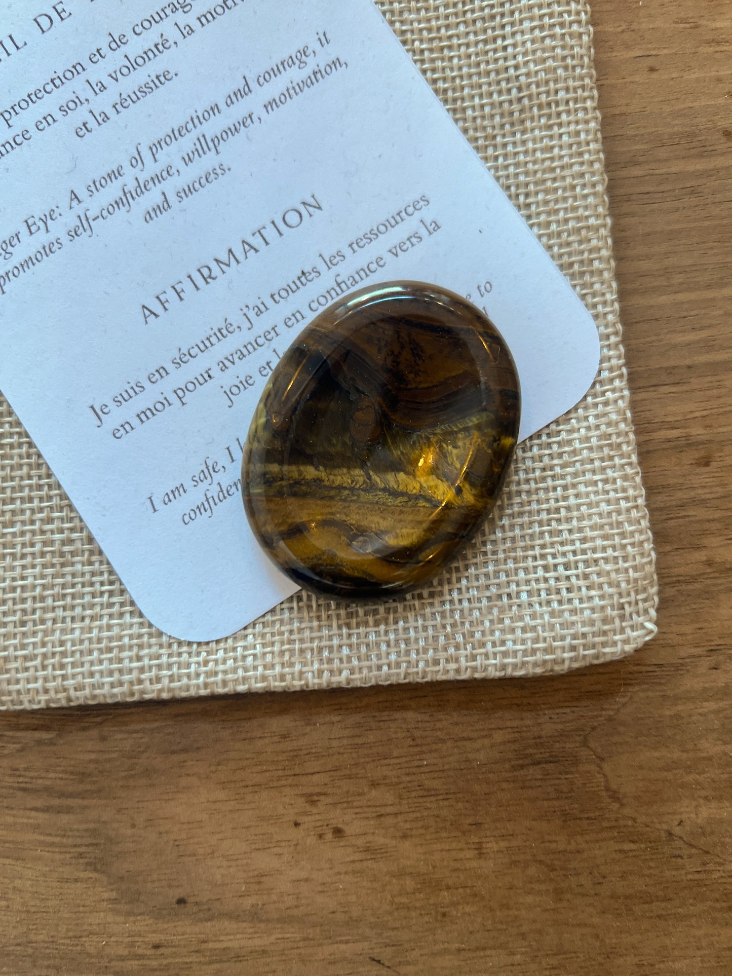Œil de Tigre | Pierre Fine "Anti-stress" | Worry Stone