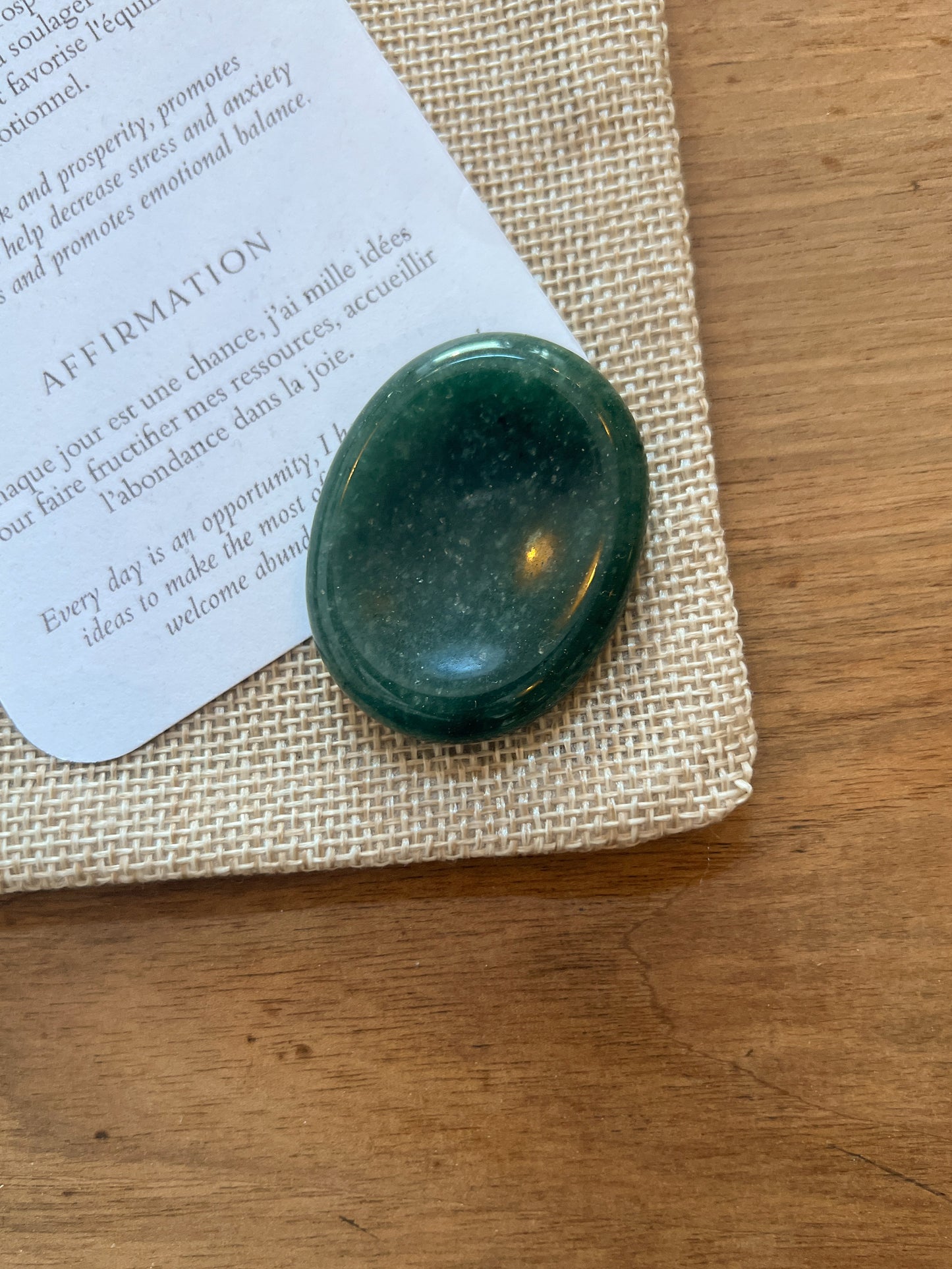 Aventurine | Pierre Fine "Anti-stress" | Worry Stone