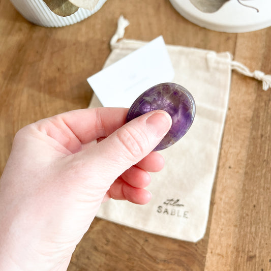 Amethyst Worry stone