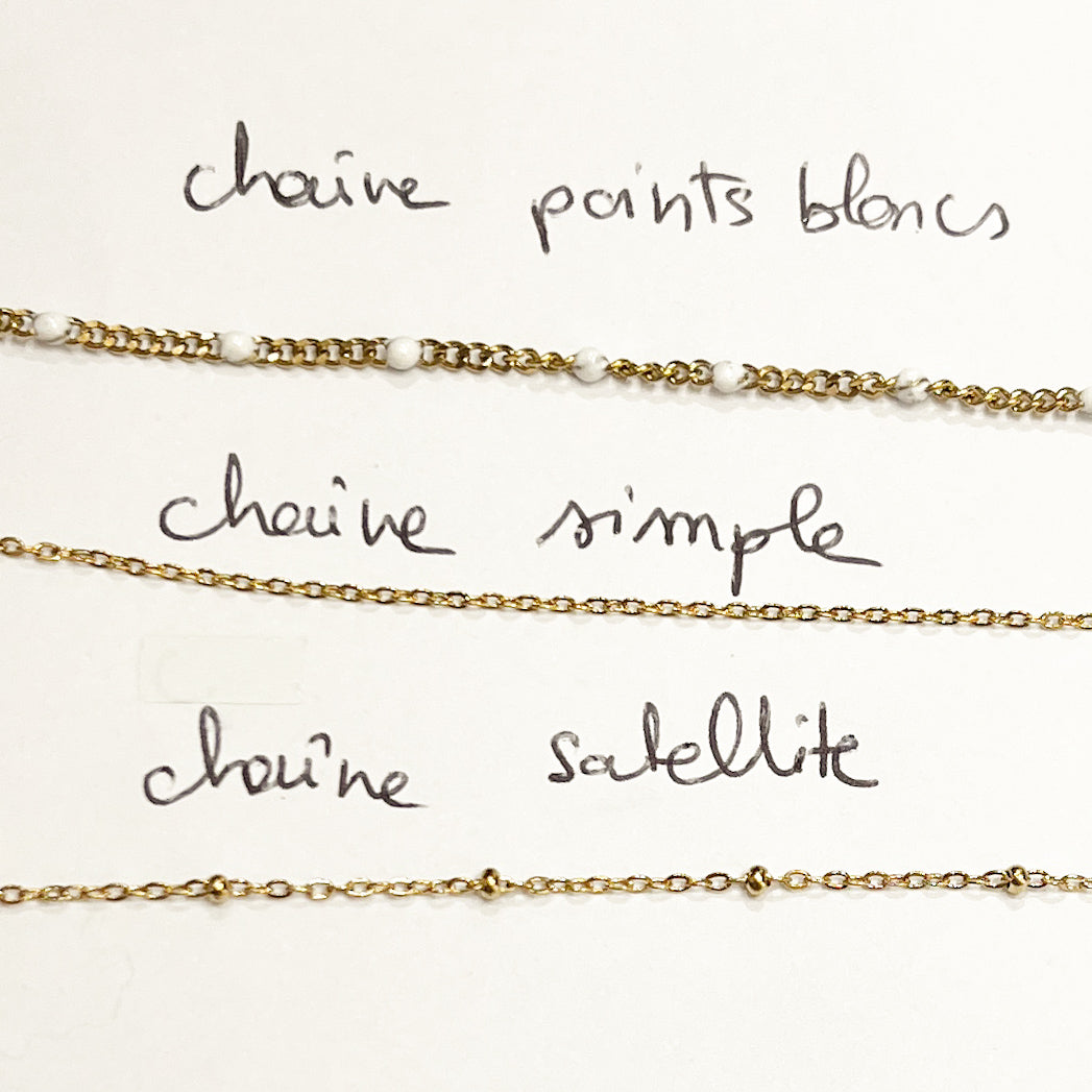 Bague chaînette dorée