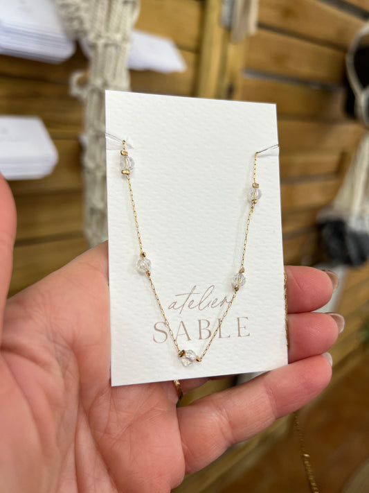Collier fin cristal (verre)