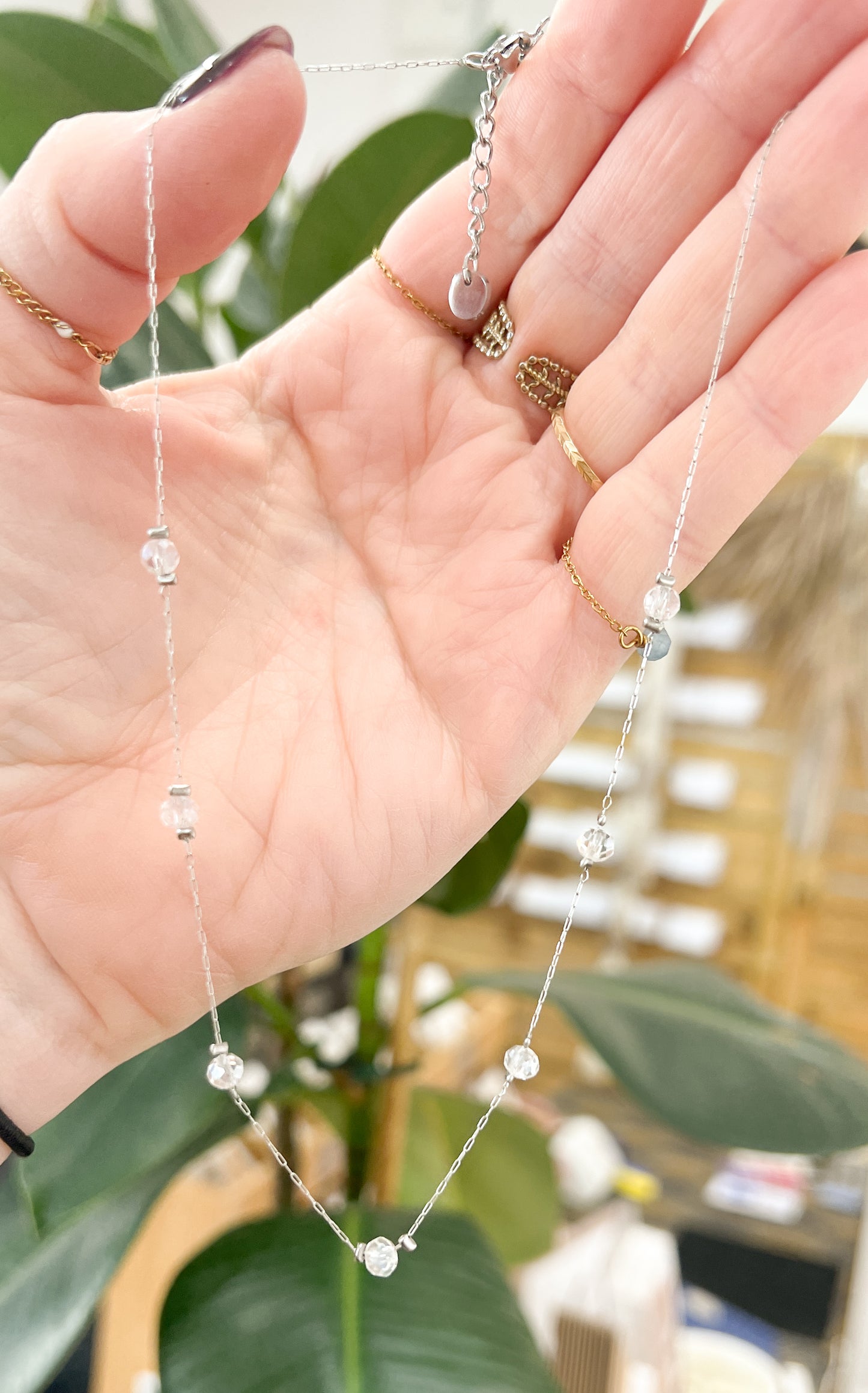 Collier fin cristal (verre)