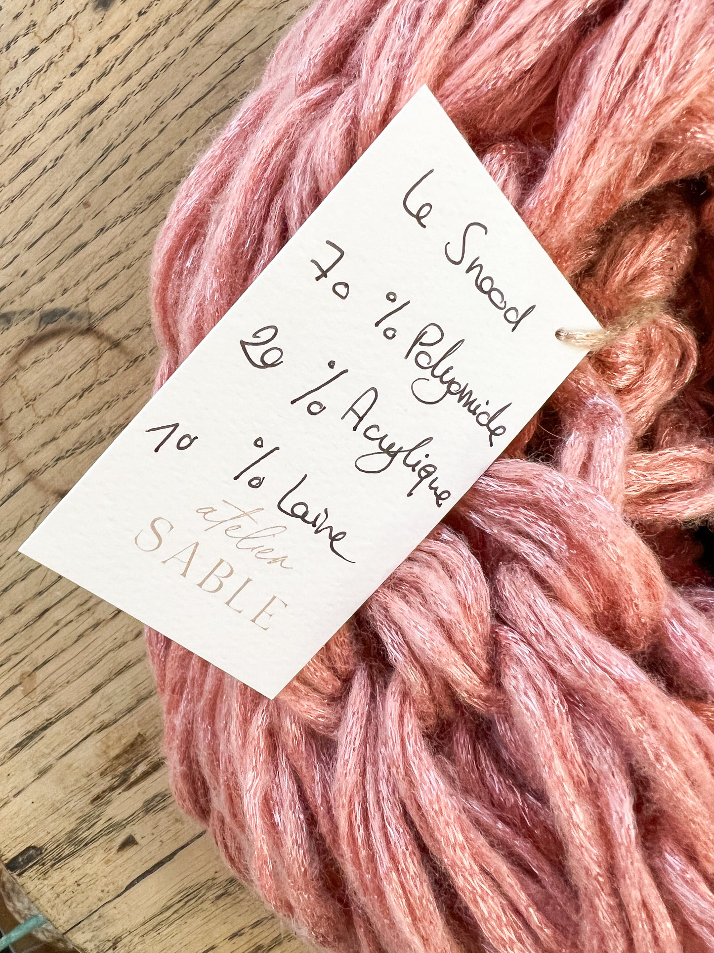 Snood Rose extra doux avec fils métallisés