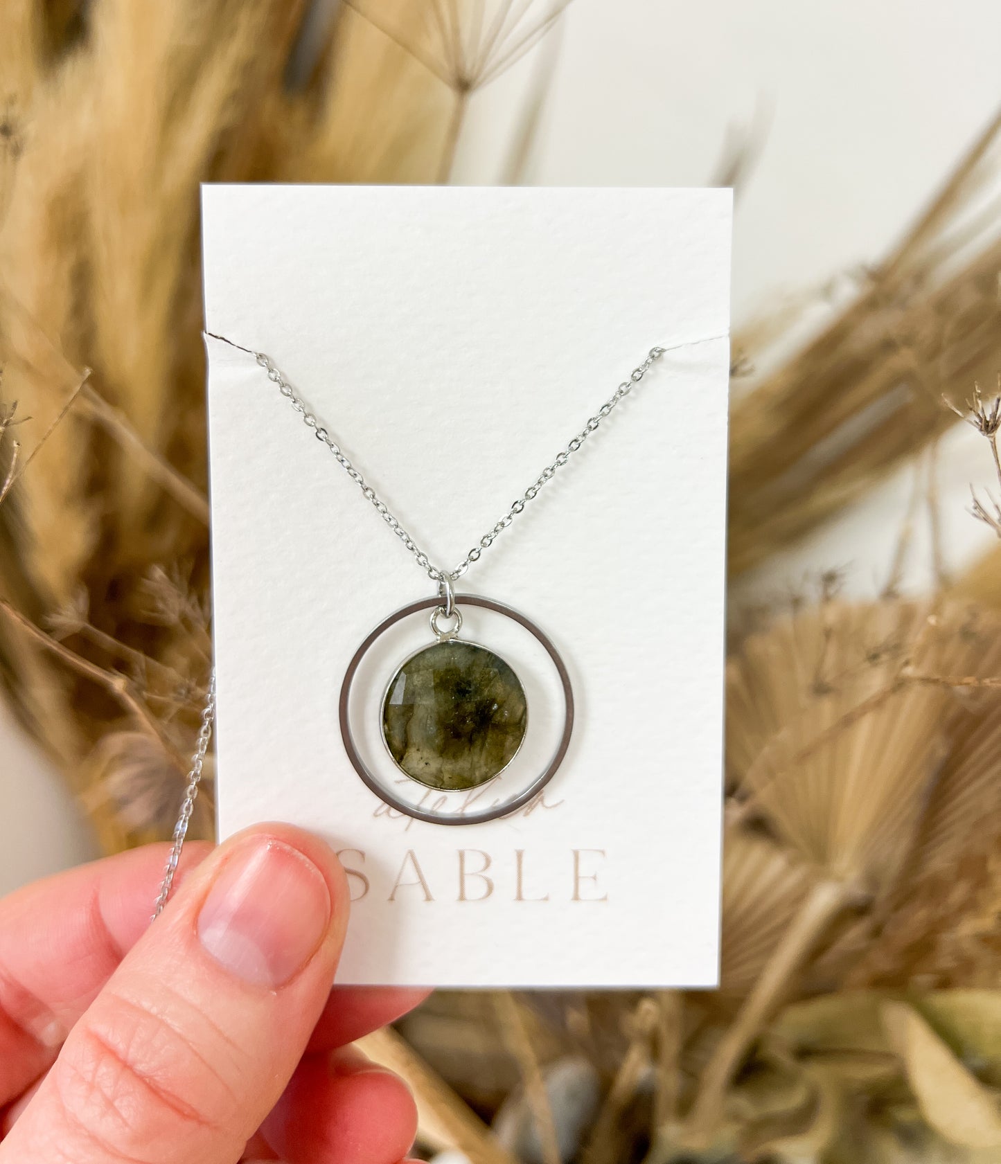 Argenté | Collier Labradorite