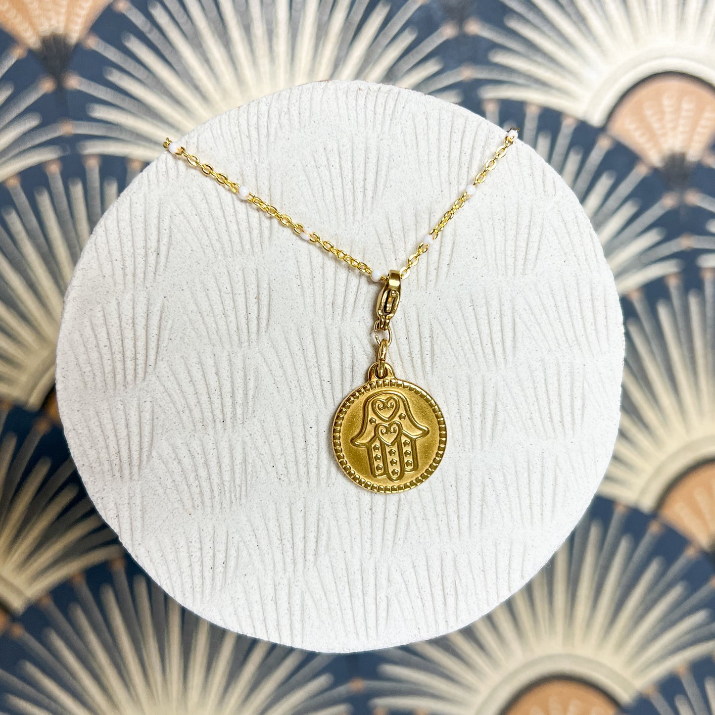 Hand of Fatma Medal Necklace