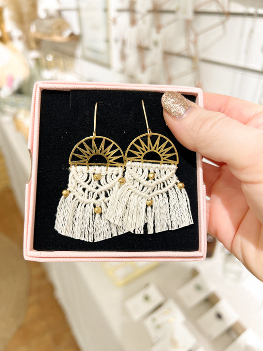 Boucles d’oreilles macramé