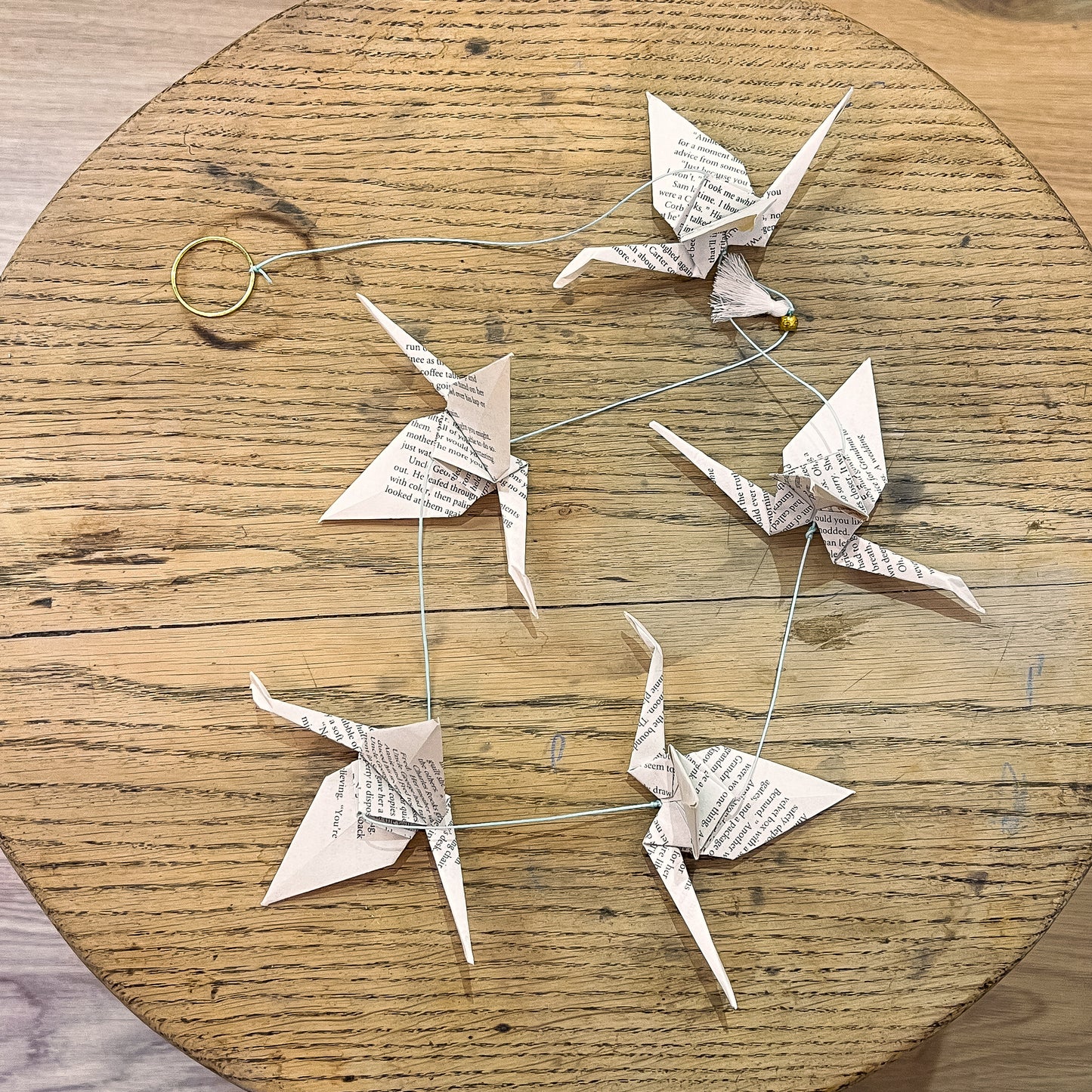 Origami garland 5 birds