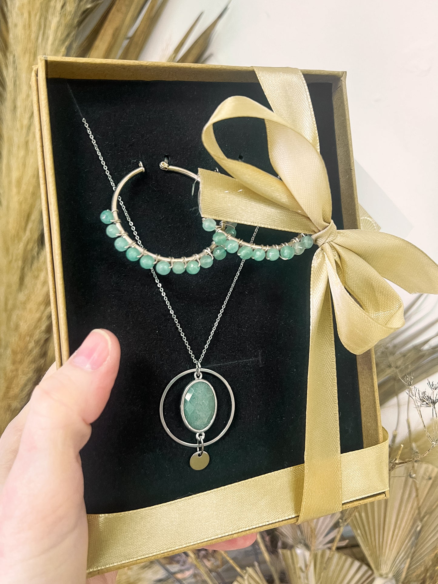 Coffret Cadeau argenté Aventurine