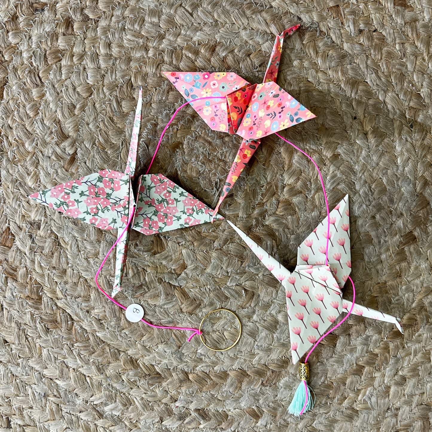 Guirlande Origami 3 oiseaux