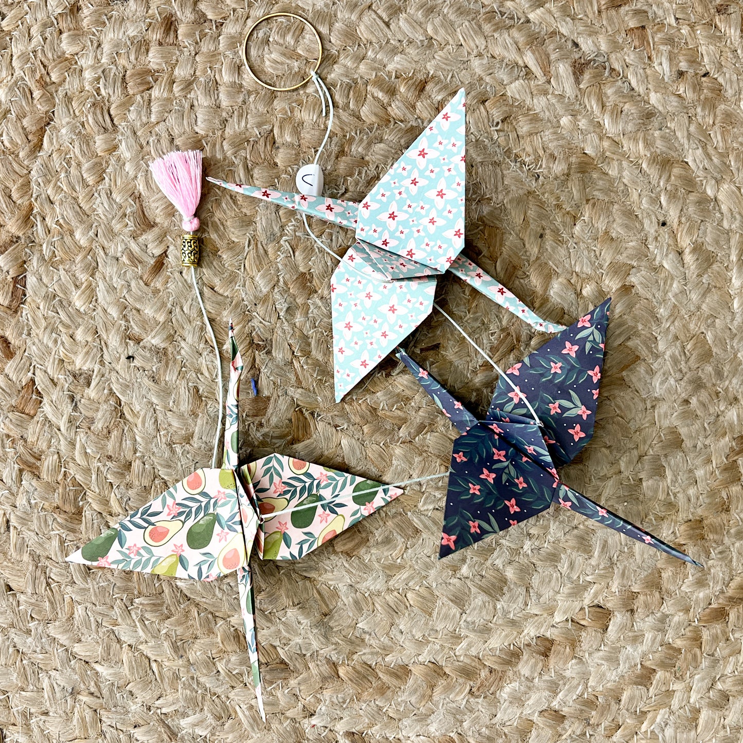 Guirlande Origami 3 oiseaux