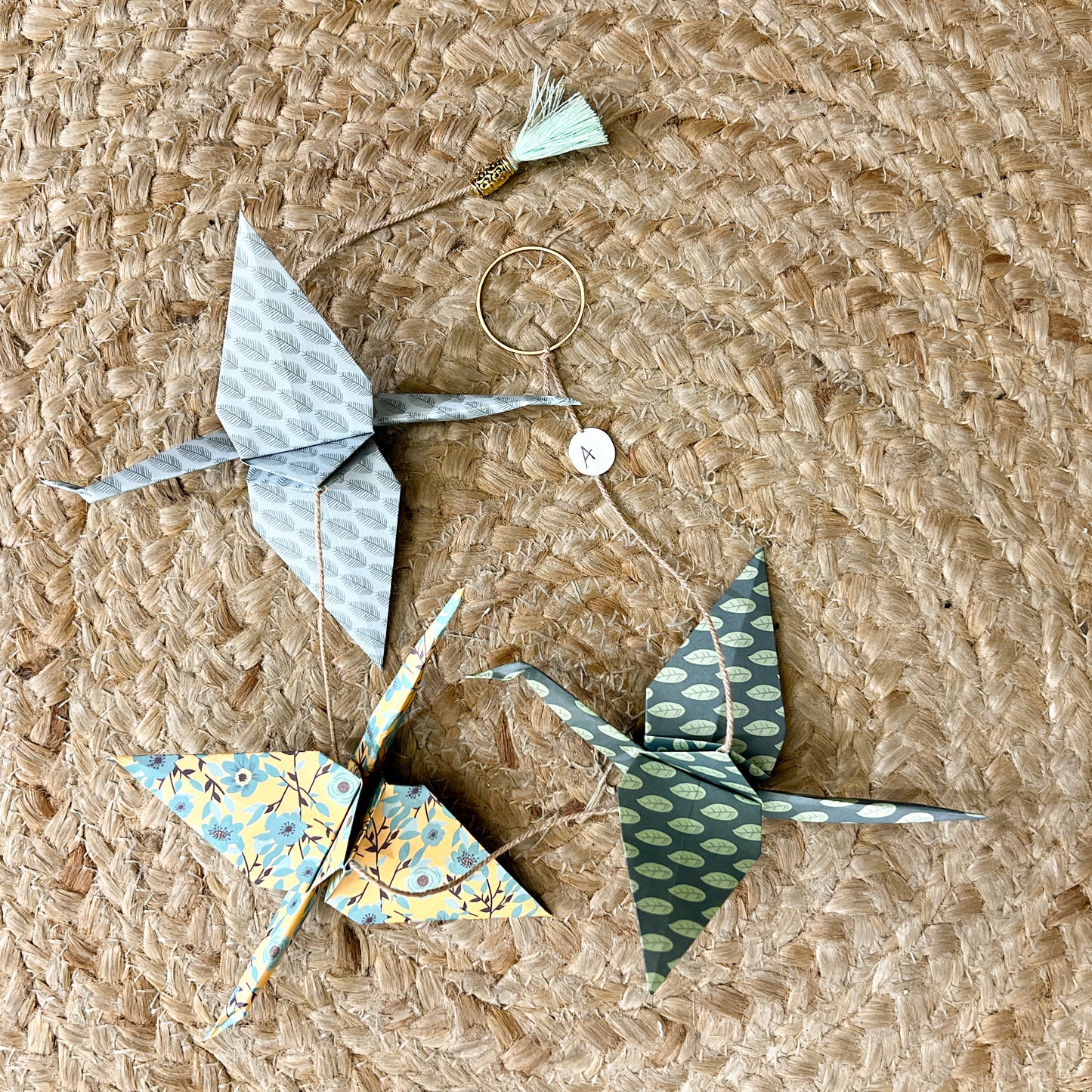 Guirlande Origami 3 oiseaux
