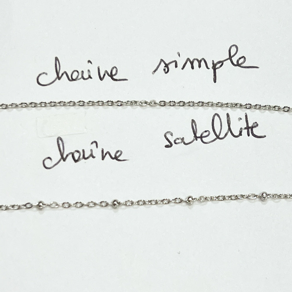 Argenté | Bague chaînette