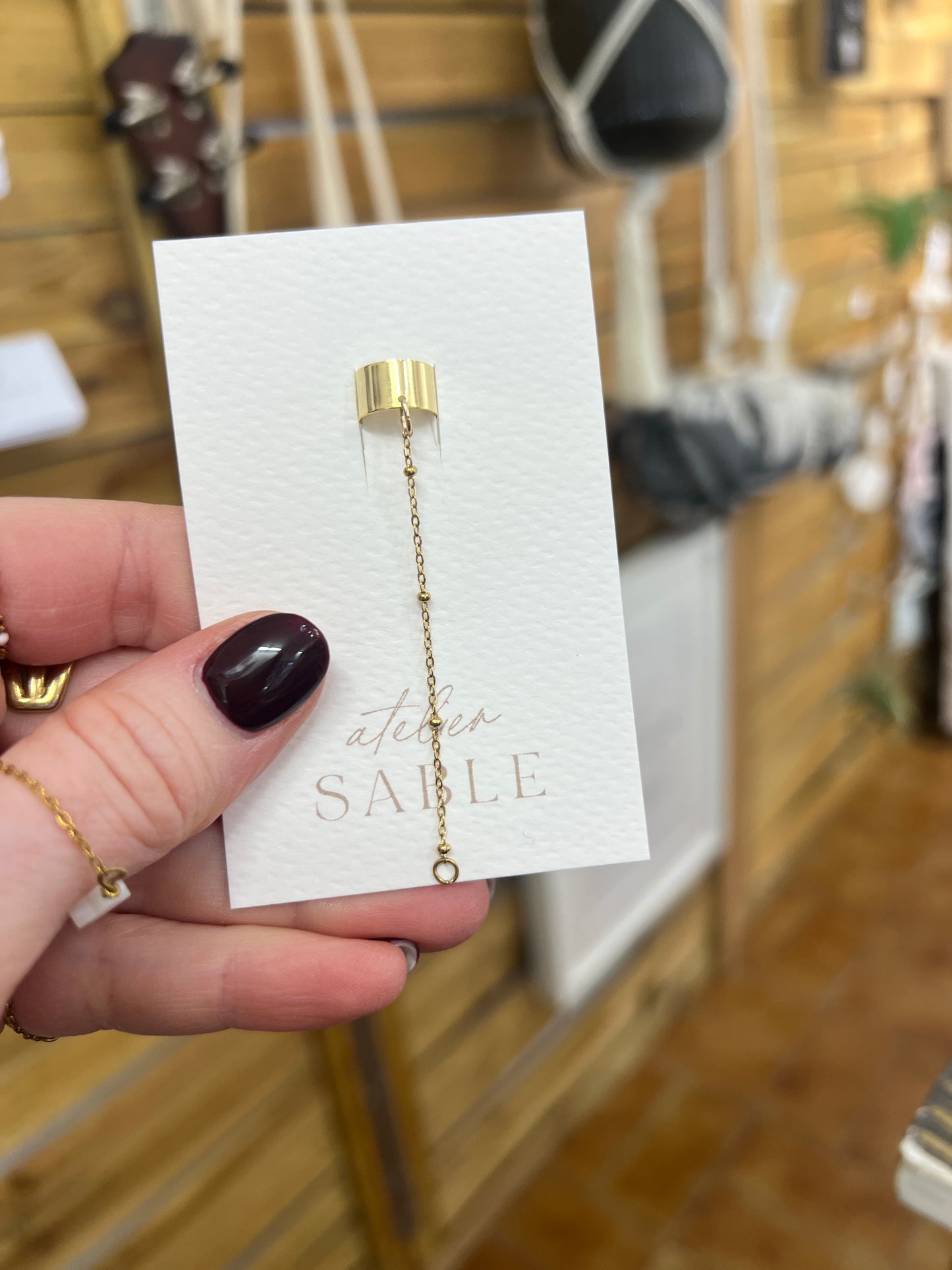 Bague d'oreille ou manchette d'oreille "Ear cuff" acier inoxydable