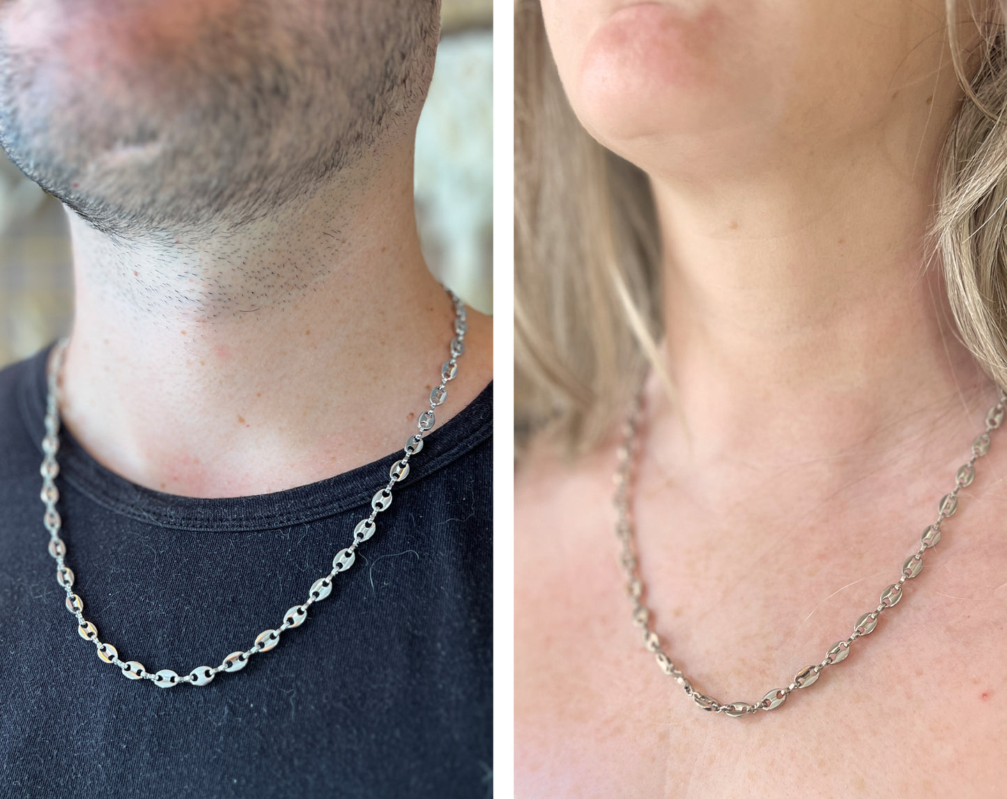 Collier argenté unisexe - Bar à Bijoux