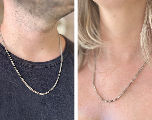 Collier argenté unisexe - Bar à Bijoux