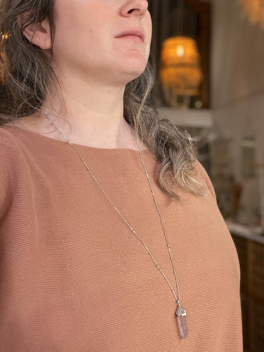 Calypso Rose Quartz Necklace