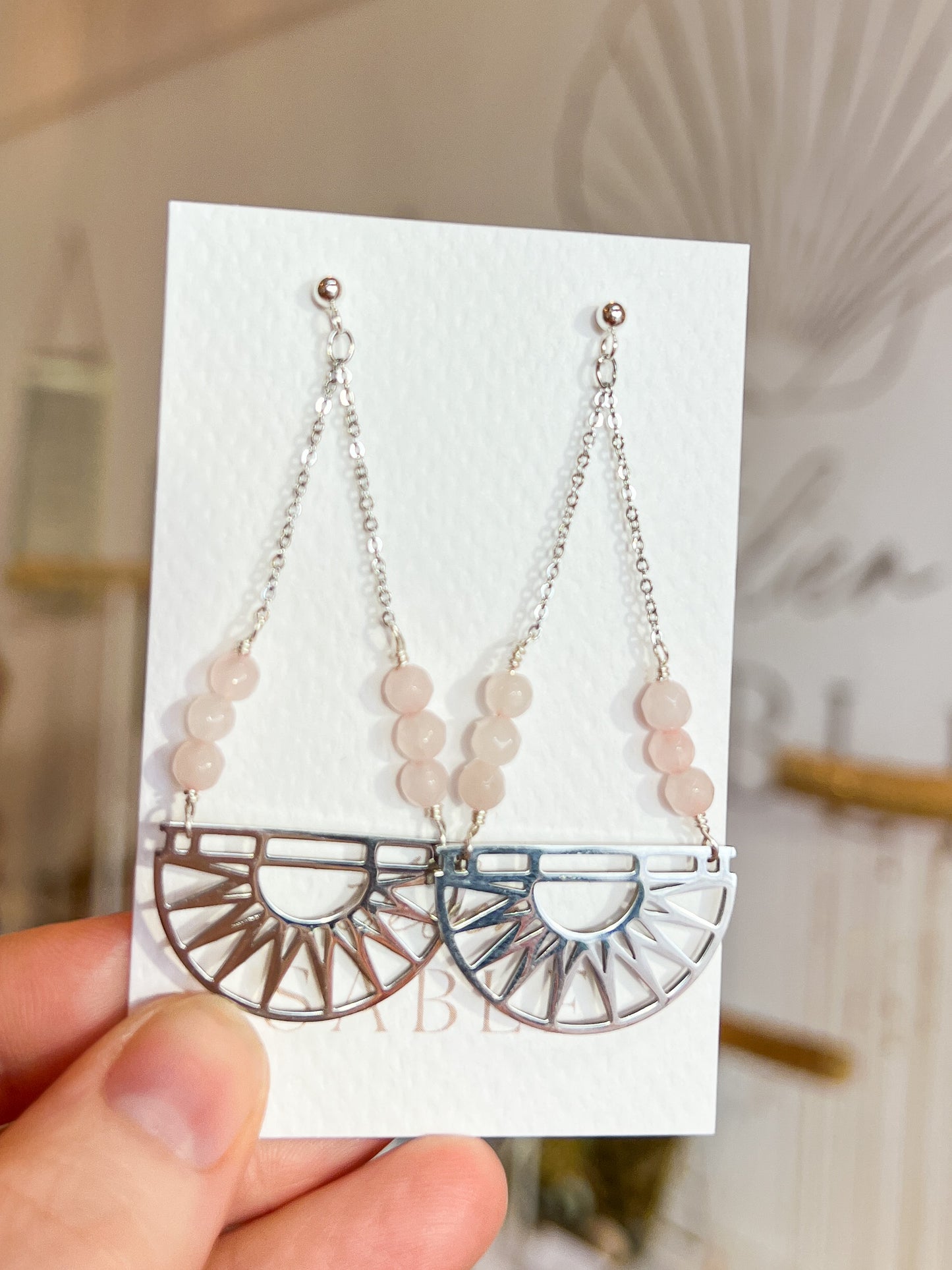 Argenté | Boucles d'oreilles Soleil