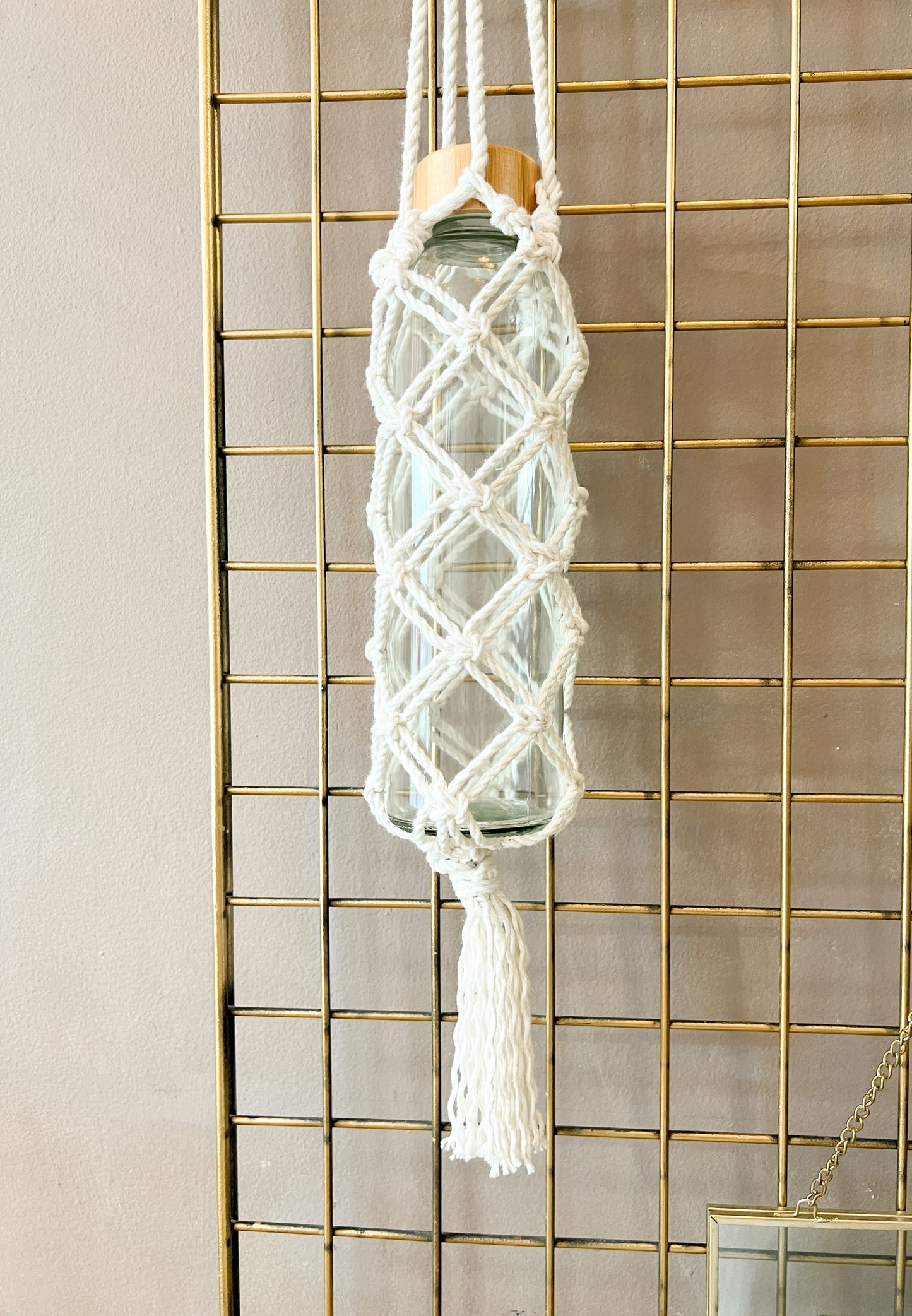 Porte Gourde en macramé