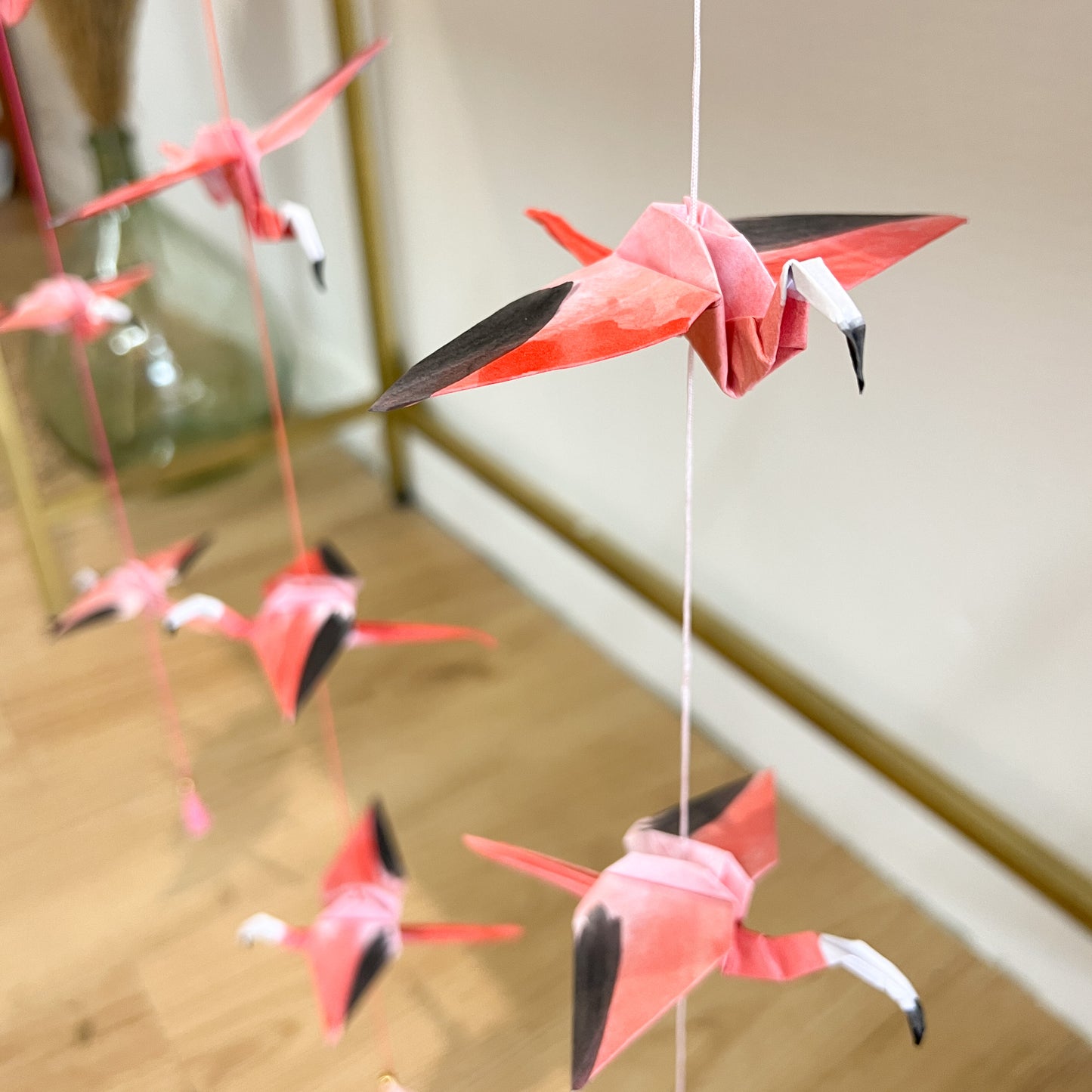 Guirlande Origami Flamant Rose