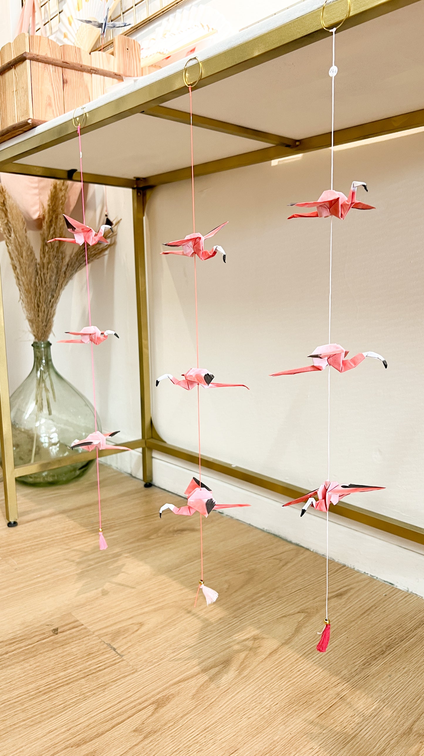 Guirlande Origami Flamant Rose