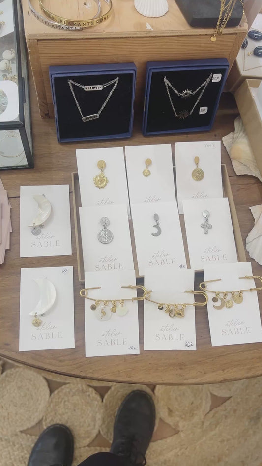 Silver | Moon pin brooch