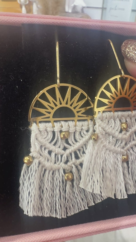 Boucles d’oreilles macramé