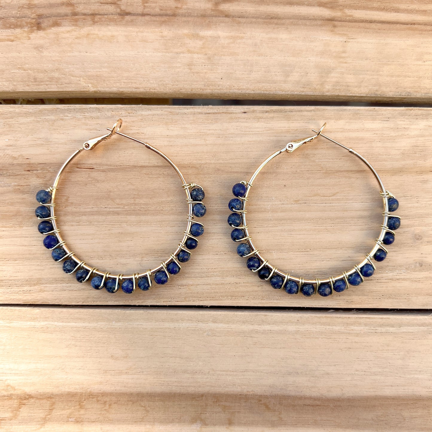 Tortoiseshell Ceramic Hoop Earrings