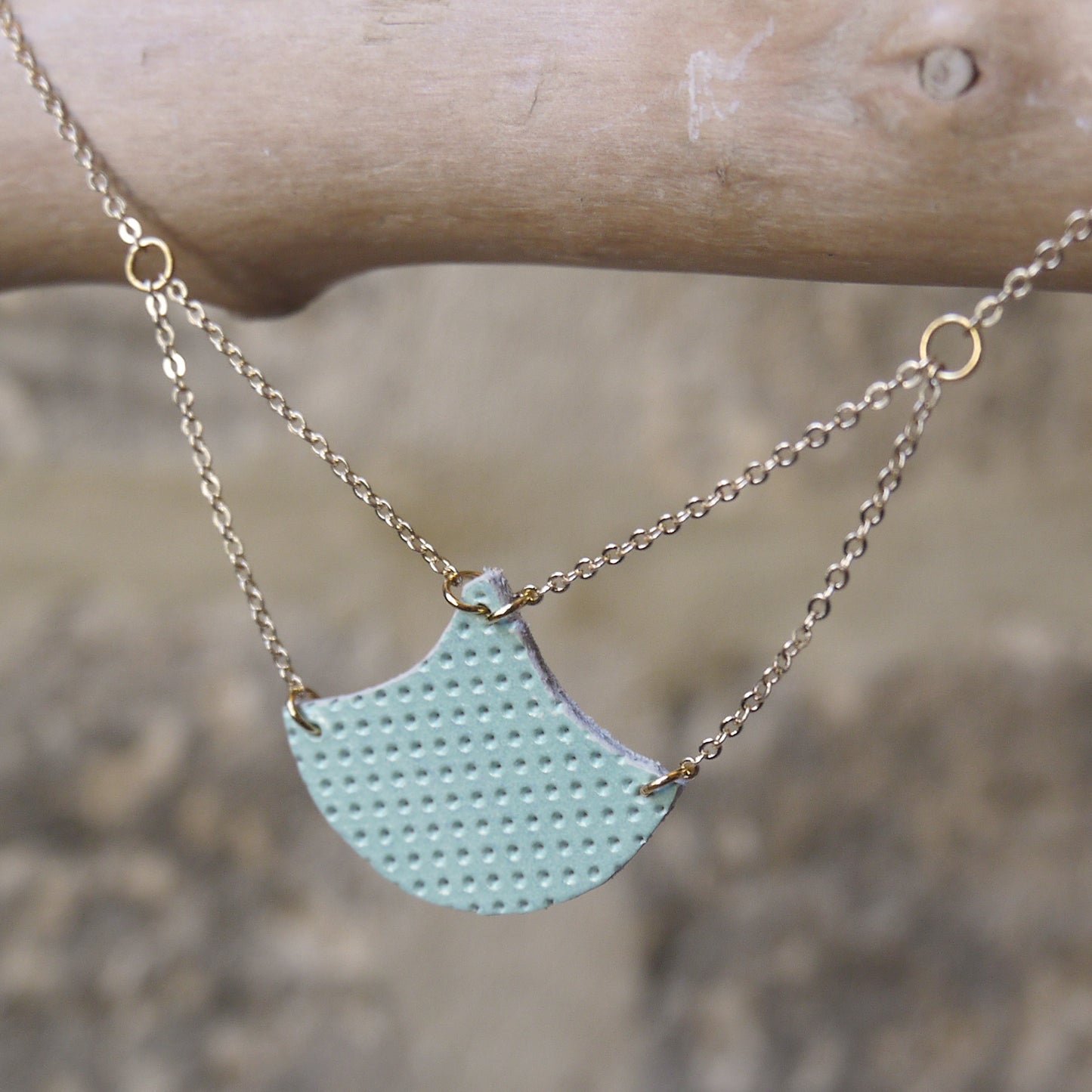 Nami Necklace in Recycled Leather