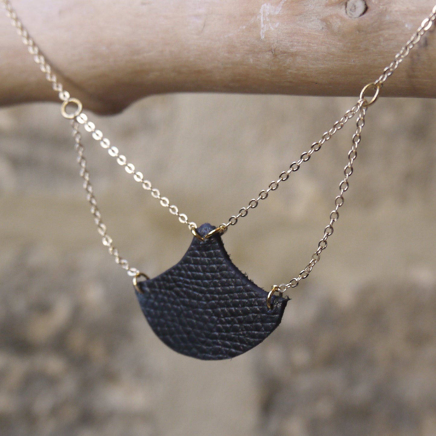 Nami Necklace in Recycled Leather