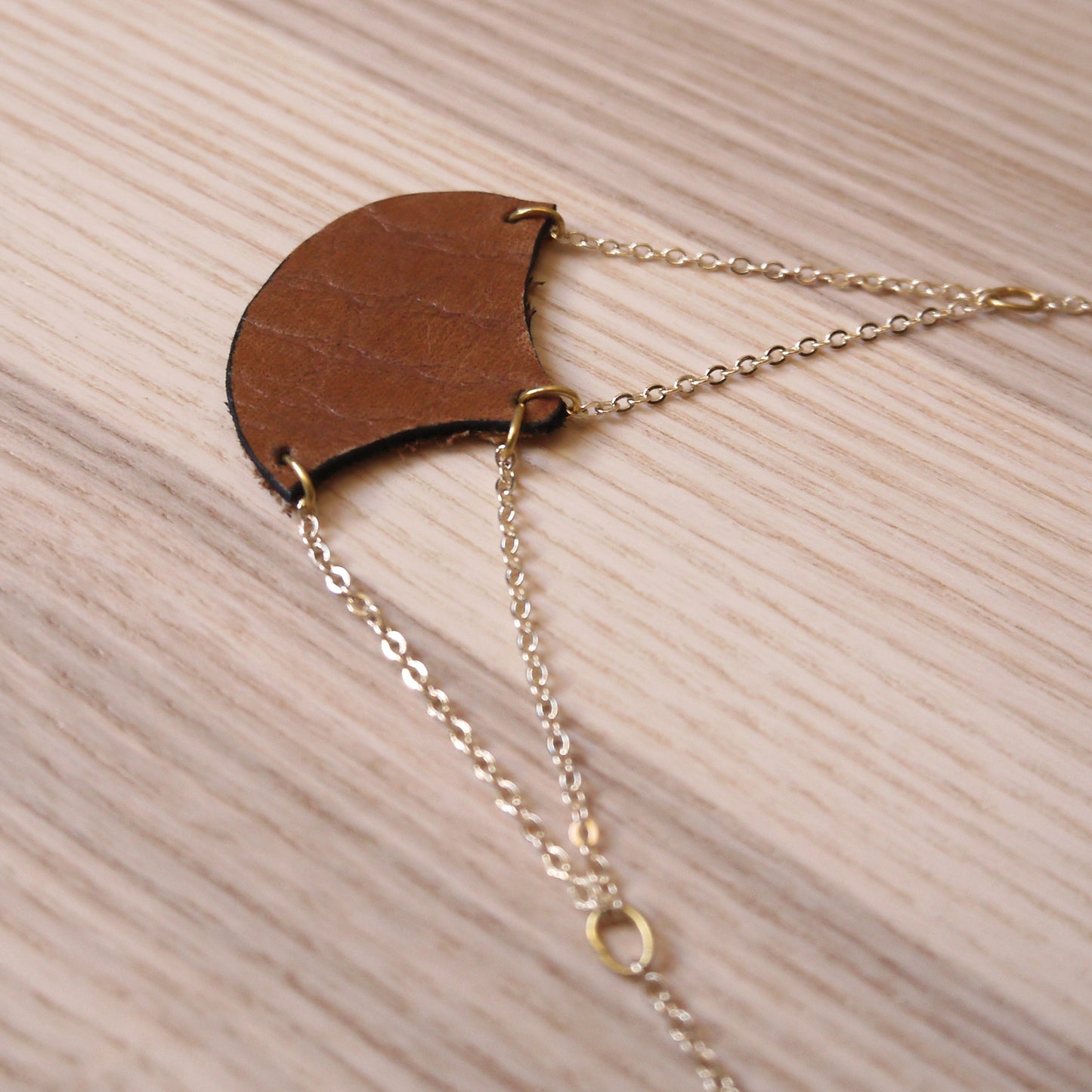 Nami Necklace in Recycled Leather