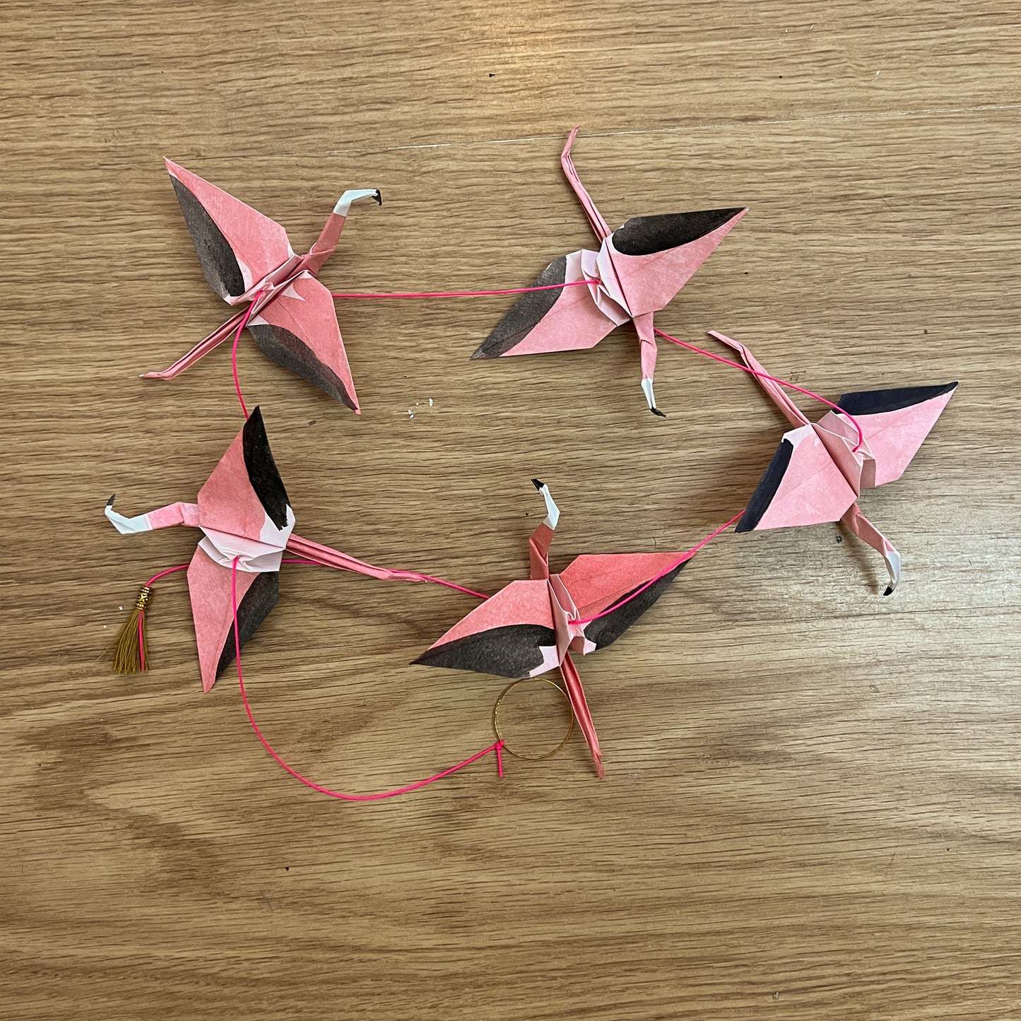 Guirlande Origami Flamant Rose