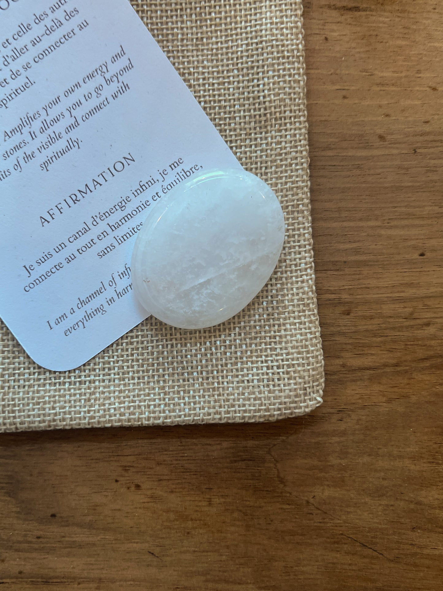 Cristal de Roche | Pierre Fine "Anti-stress" | Worry Stone